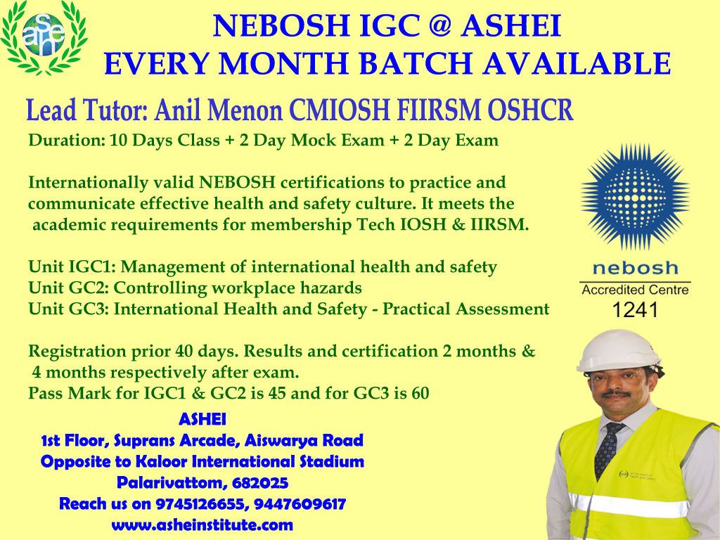 NEBOSH Training GC3 tips, CMIOSH tutors only @ ashei 9447609617