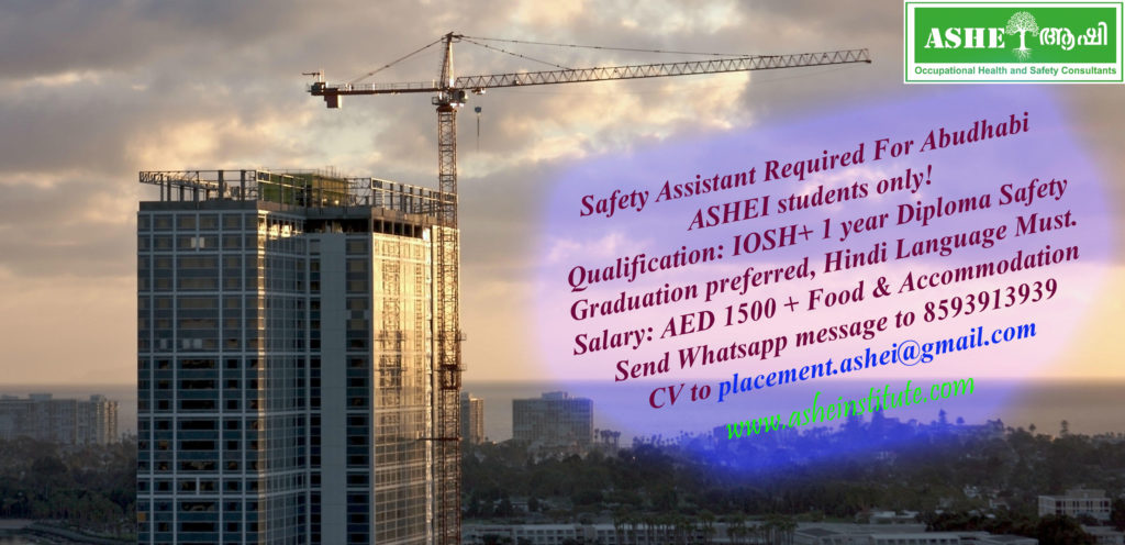 Safety Assistant Vacancy asheinstitute.com